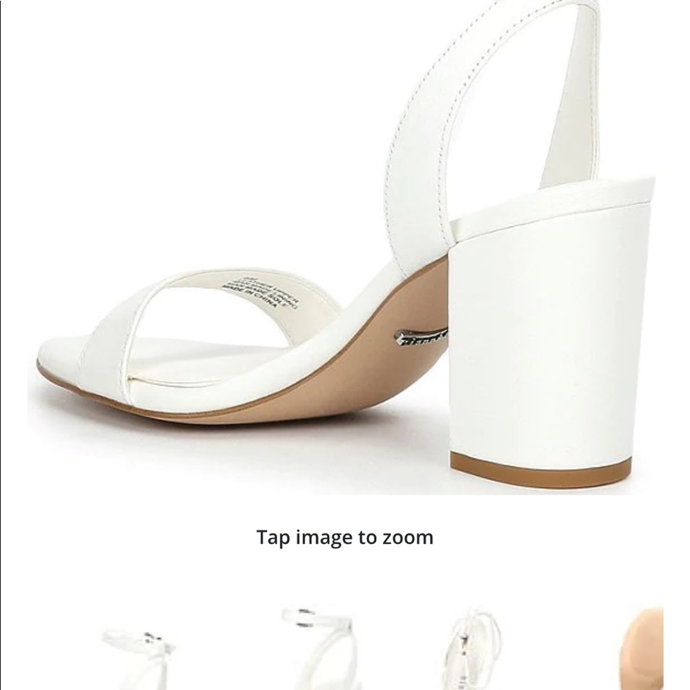 Arleena Leather Ankle Strap Block Heel Sandals